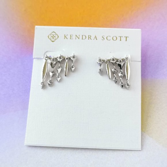Kendra Scott Jewelry - $60 kendra scott Quinn Silver Ear Climber Earrings New